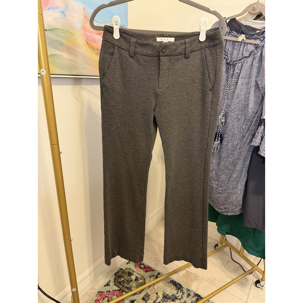 Cabi Women's Gray Dress Work Pants Slacks Straight Leg Size 8